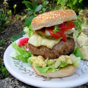 The Towering Inferno! Chilli, Coconut and Coriander Pork Burger_image