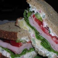 Hawaiian Ham and Swiss Sandwich image