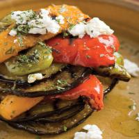 Eggplant and Peppers with Feta image