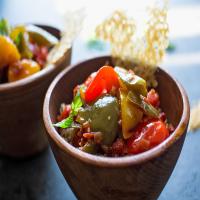 Brown Rice Bowls With Stewed Peppers_image