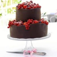 Orange berry wedding cake image