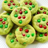 Grinch Cookies with M&M's® image