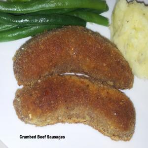 Crumbed Beef Sausages image
