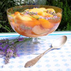 Fresh Peaches in Sauternes Soak With Angelica and Lavender_image