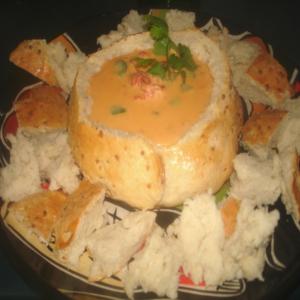 Mexican Cheese Dip in Bread Bowl_image