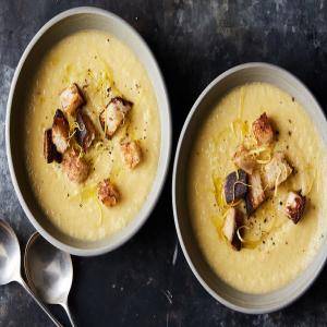 Creamy Cauliflower Soup With Rosemary Olive Oil Recipe_image