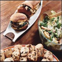 Warm Chicken Sandwiches with Mushrooms, Spinach and Cheese image