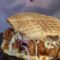 Fried Chicken and Waffle Sliders with Spicy Mayo image