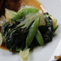Simple Baby Bok Choy and Snow Peas_image