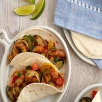 Sweet and Spicy Shrimp Fajitas with Zucchini and Squash image