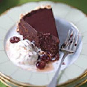 Flourless Chocolate Cake with Toasted Hazelnuts and Brandied Cherries_image