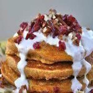 Sweet Potato Pancakes/w Marshmallow Sauce image