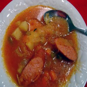 Kielbasa and Sauerkraut Soup (Borsch, Borscht)_image