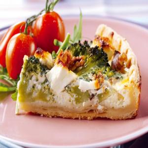 Feta, Broccoli Walnut Tart with FAGE Totalandreg; Greek Yogurt image