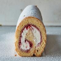 Raspberry and Cream Roulade image