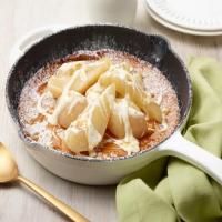 Gingerbread Dutch Baby with Poached Maple Pears and Creme Fraiche image