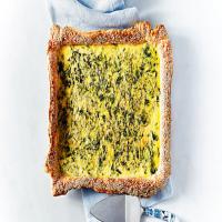 Spinach-and-Cheddar Slab Quiche image