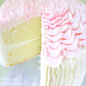 White Cake from Scratch! Recipe by MyCakeSchool.com_image
