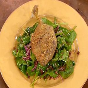 Pecan Crusted Duck Confit and Wilted Spinach Salad_image