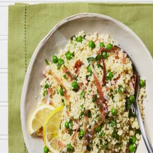Couscous with Peas, Prosciutto and Mint image