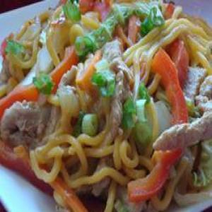 Sweet and Spicy Pork and Napa Cabbage Stir-Fry with Spicy Noodles_image