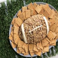 Football Cheeseball with Herbed Crackers image