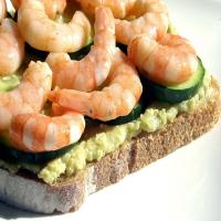 Avocado Butter With Baby Shrimp Sandwiches_image