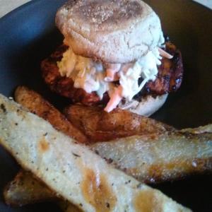 Chipotle Marinated Grilled Chicken Sandwiches With Coleslaw_image