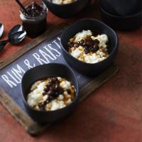Chilled rum & raisin rice pudding image