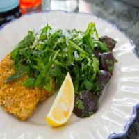 Chicken Cutlets with Spicy Arugula image