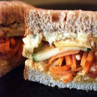 Lunchbox Hummus Vegetable Sandwich image