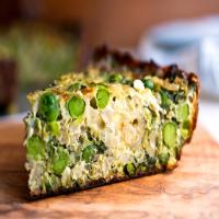 Frittata With Brown Rice, Peas and Pea Shoots image