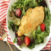 Parmesan-Crusted Chicken With Arugula Salad image