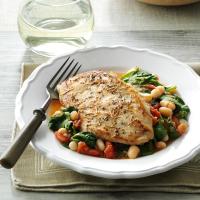 Rosemary Chicken with Spinach & Beans image