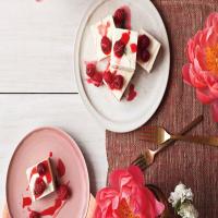 Cheesecake with Ginger-Lime Candied Raspberries image
