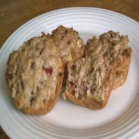 Healthy Strawberry Peach Muffins image