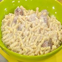 Veal and Sage Meatballs and Pasta with Gorgonzola-Walnut Sauce_image