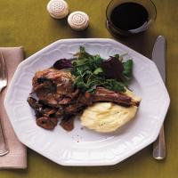 Veal Chops with Creamy Mushroom Sauce and Mashed Potatoes_image