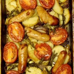 Sausage tray-bake image