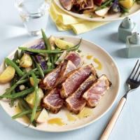 Maple & Mustard Seared Tuna with Potato-Bean Salad Recipe - (3.5/5) image