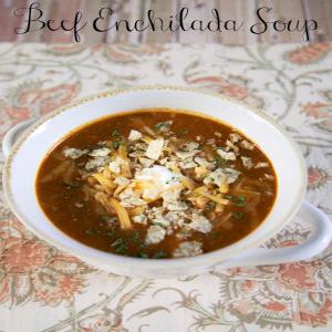 Beef Enchilada Soup {Slow Cooker}_image