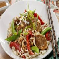 Spicy Thai Pork with Vegetables & Sesame Noodles image