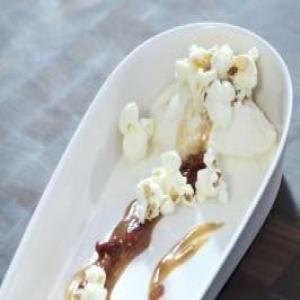 Sweet Corn Ice Cream, Salty Popped Corn and Caramel-Candied Bacon_image