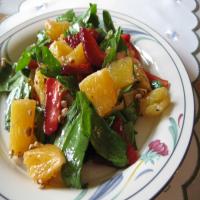 Salad Greens With Oranges, Strawberries and Vanilla Vinaigrette_image