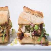 Chicken Sandwiches with Chiles, Cheese and Romaine Slaw image