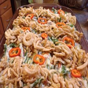 Green Bean Casserole W/ Sweet Peppers & Cheese_image