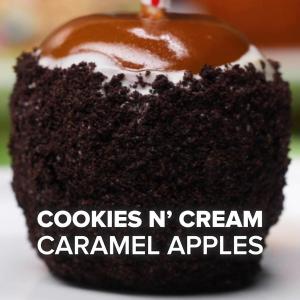 Cookies N' Cream Caramel Apples Recipe by Tasty image