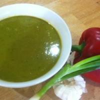 Roasted Red Pepper and Basil Pea Soup image
