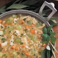 Hearty Chicken Barley Soup image