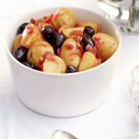 Potato, red onion & olive salad image